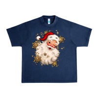 Navy Christmas santa claus Urban Heavy Tee - MaliasSmallBusiness