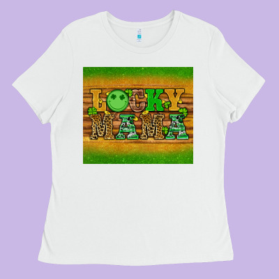 St Patricks Day Lucky Mama Ladies Tee Designed By Artiststas