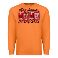 Carrot Pink leopard mama Premium Sweatshirt - FaDigitalArtStudio
