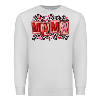 Dove Grey Pink leopard mama Premium Sweatshirt - FaDigitalArtStudio