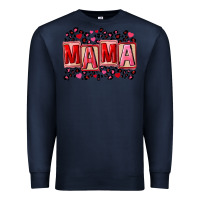 Navy Pink leopard mama Premium Sweatshirt - FaDigitalArtStudio