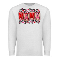 Oatmeal Heather Pink leopard mama Premium Sweatshirt - FaDigitalArtStudio
