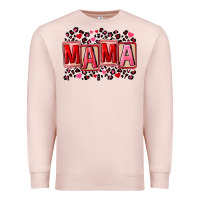 Pale Pink Pink leopard mama Premium Sweatshirt - FaDigitalArtStudio