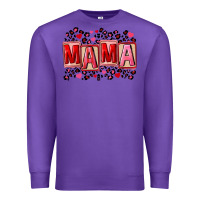 Purple Pink leopard mama Premium Sweatshirt - FaDigitalArtStudio