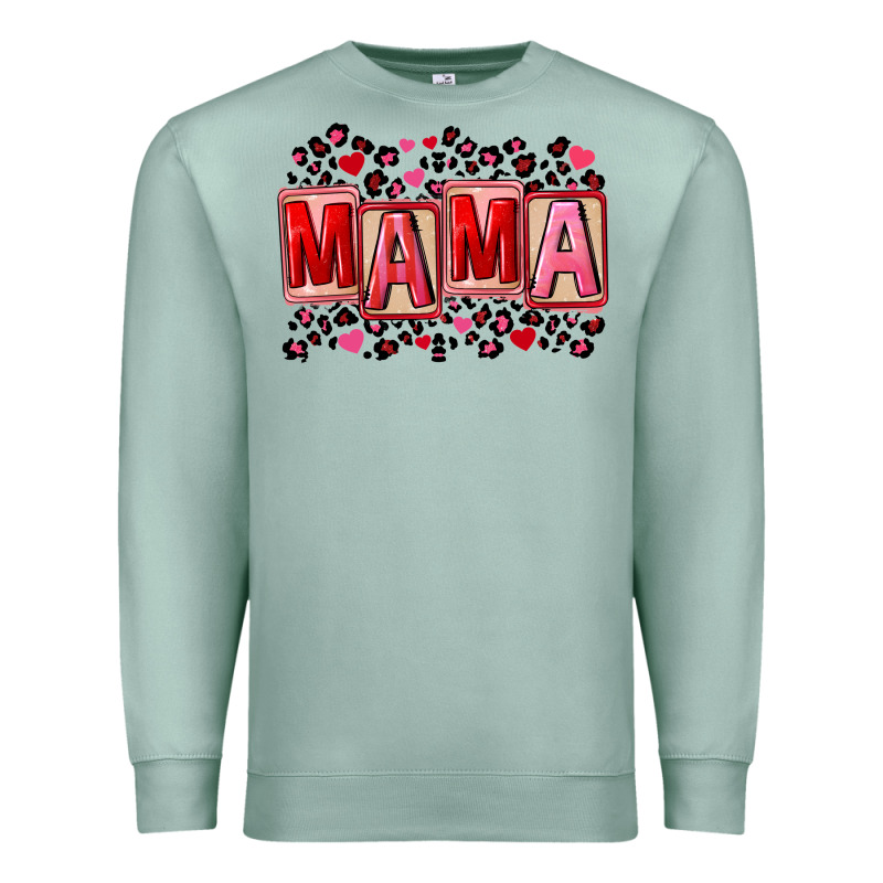 Pink Leopard Mama Premium Sweatshirt by FaDigitalArtStudio | Teevron