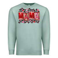 Seafoam Pink leopard mama Premium Sweatshirt - FaDigitalArtStudio