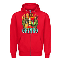 Red cinco de drinko cinco de mayo Zipper Hoodie - CowGirlArtShop