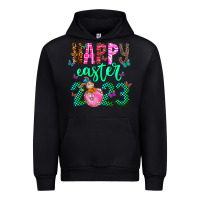 Black Happy Easter Urban Hoodie - CowhideDigitalArt
