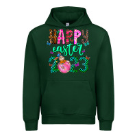 Foreset Green Happy Easter Urban Hoodie - CowhideDigitalArt