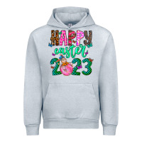 Heather Grey Happy Easter Urban Hoodie - CowhideDigitalArt