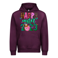 Mauve Wine Happy Easter Urban Hoodie - CowhideDigitalArt