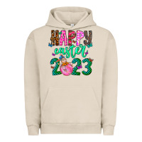 Pigment French Oak Happy Easter Urban Hoodie - CowhideDigitalArt