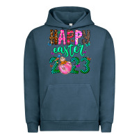 Pigment Midnight Navy Happy Easter Urban Hoodie - CowhideDigitalArt