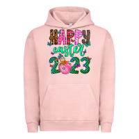Pigment Salmon Happy Easter Urban Hoodie - CowhideDigitalArt