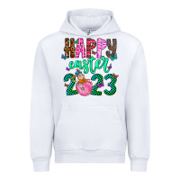 White Happy Easter Urban Hoodie - CowhideDigitalArt