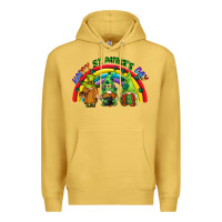 Antique Gold Happy St. Patrick's Day rainbow gnomes Premium Hoodie - CowGirlArtShop