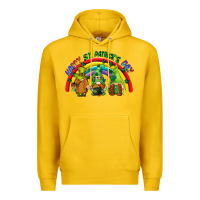 Lemon Happy St. Patrick's Day rainbow gnomes Premium Hoodie - CowGirlArtShop