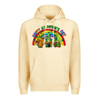 Pina Colada Happy St. Patrick's Day rainbow gnomes Premium Hoodie - CowGirlArtShop