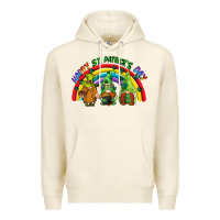 Tofu Happy St. Patrick's Day rainbow gnomes Premium Hoodie - CowGirlArtShop