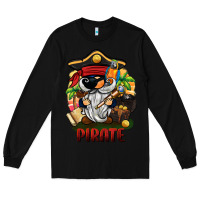 Black pirate gnome Long Sleeve Tee - BarkalooDesign