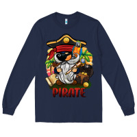Navy pirate gnome Long Sleeve Tee - BarkalooDesign