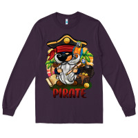 Plum pirate gnome Long Sleeve Tee - BarkalooDesign