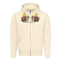 Sandshell skeleton hands mardi gras Zipper Hoodie - CowGirlArtShop