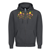 Smoke skeleton hands mardi gras Zipper Hoodie - CowGirlArtShop