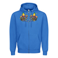 True Royal skeleton hands mardi gras Zipper Hoodie - CowGirlArtShop