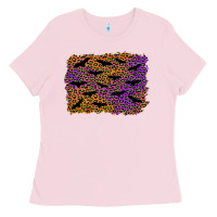 Bubblegum Pink halloween leopard bat background Ladies Tee - AdoDesignShop