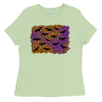 Matcha halloween leopard bat background Ladies Tee - AdoDesignShop