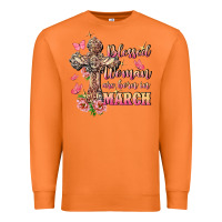 Carrot Blessed women are born in March Premium Sweatshirt - FaDigitalArtStudio