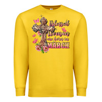 Blessed Women Are Born In March Premium Sweatshirt | Teevron