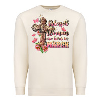Sandshell Blessed women are born in March Premium Sweatshirt - FaDigitalArtStudio