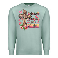 Seafoam Blessed women are born in March Premium Sweatshirt - FaDigitalArtStudio