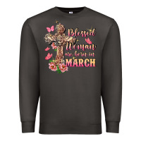 Smoke Blessed women are born in March Premium Sweatshirt - FaDigitalArtStudio