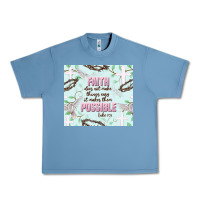 Pebble Blue faith does not make things easy Urban Heavy Tee - JahusDesignShop