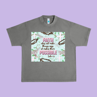 Faith Does Not Make Things Easy Urban Heavy Tee Designed By Jahusdesignshop