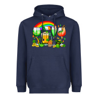 Navy wine glasses st. patricks Heavyweight Hoodie - OliviaCreatesArt