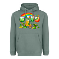 Sage wine glasses st. patricks Heavyweight Hoodie - OliviaCreatesArt