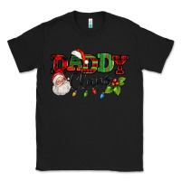 Black Daddy Claus Santa Christmas lights and holly Classic Tee - NancyCooperArtShop