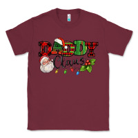 Burgundy Daddy Claus Santa Christmas lights and holly Classic Tee - NancyCooperArtShop