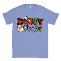 Colony Blue Daddy Claus Santa Christmas lights and holly Classic Tee - NancyCooperArtShop