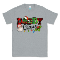 Heather Grey Daddy Claus Santa Christmas lights and holly Classic Tee - NancyCooperArtShop