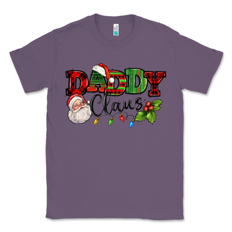 Daddy Claus Santa Christmas Lights And Holly Classic Tee by NancyCooperArtShop | Teevron