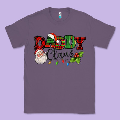 Daddy Claus Santa Christmas Lights And Holly Classic Tee Designed By Nancycooperartshop