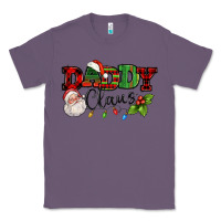 Lavender Daddy Claus Santa Christmas lights and holly Classic Tee - NancyCooperArtShop