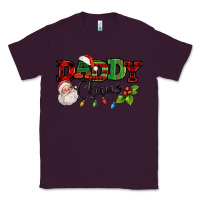 Plum Daddy Claus Santa Christmas lights and holly Classic Tee - NancyCooperArtShop
