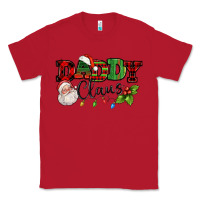 Red Daddy Claus Santa Christmas lights and holly Classic Tee - NancyCooperArtShop