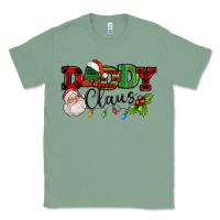 Sage Daddy Claus Santa Christmas lights and holly Classic Tee - NancyCooperArtShop